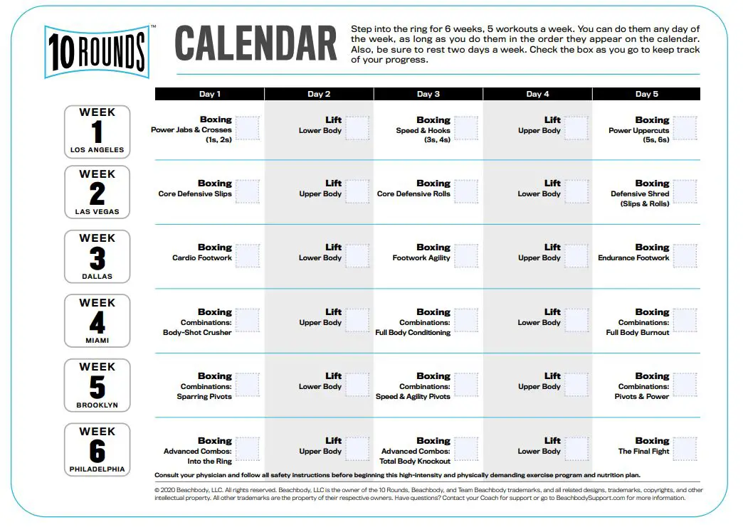 10 Rounds Printable Calendar 2024 CALENDAR PRINTABLE