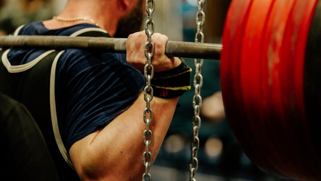 tired person squatting