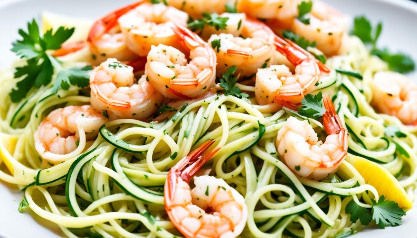 Keto Lemon Garlic Shrimp Zoodles Recipe
