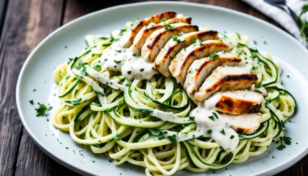 keto chicken alfredo zucchini noodles keto chicken alfredo zucchini noodles