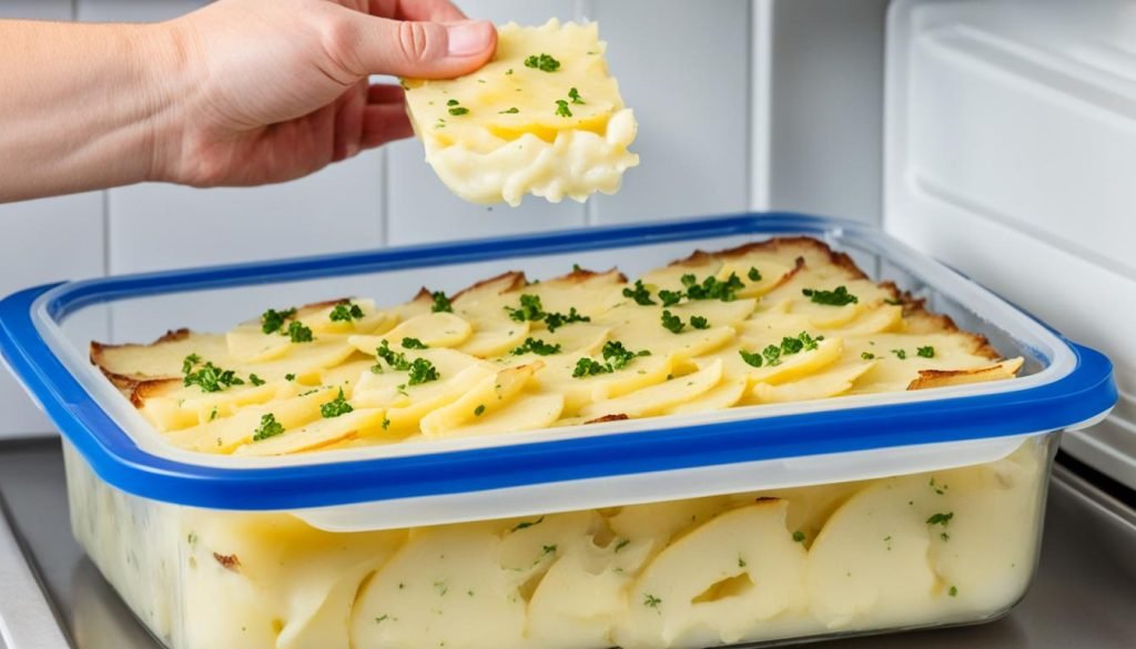 storing scalloped potatoes