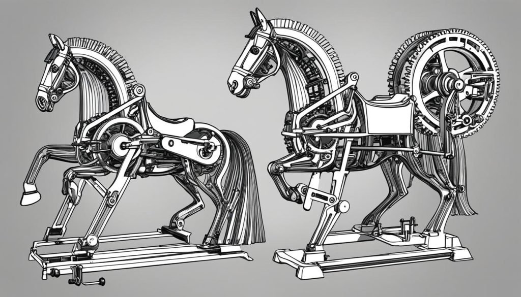 mechanics of exercise horse machine
