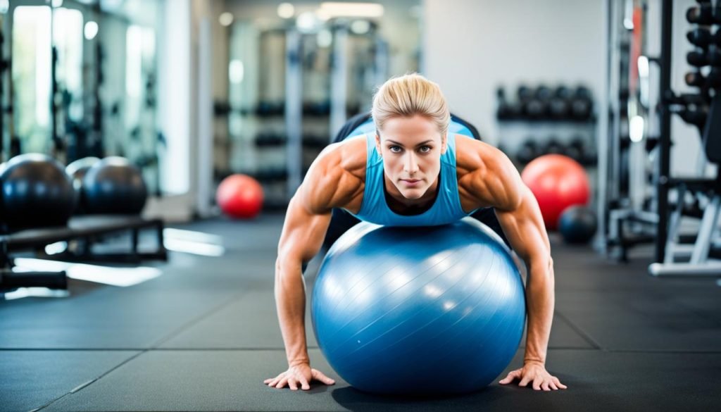 stability ball push up stability ball push up