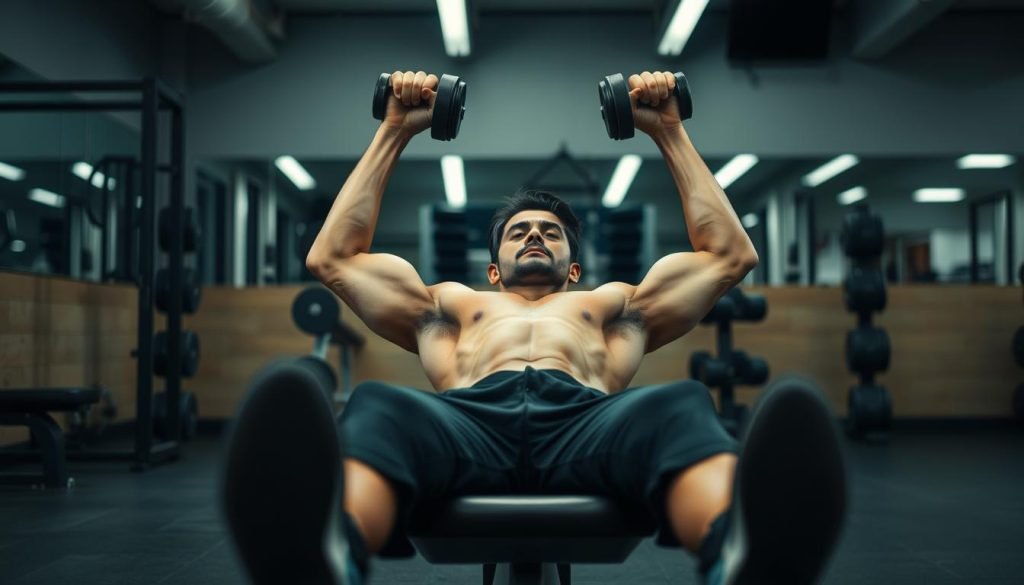 Dumbbell bench press technique