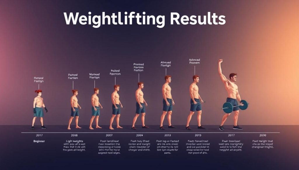 Weightlifting results timeline