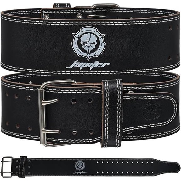 Genuine Leather Weightlifting Belt with Back Support