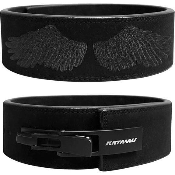 Katamu Leather Lever Weightlifting Belt for Heavy Lifts