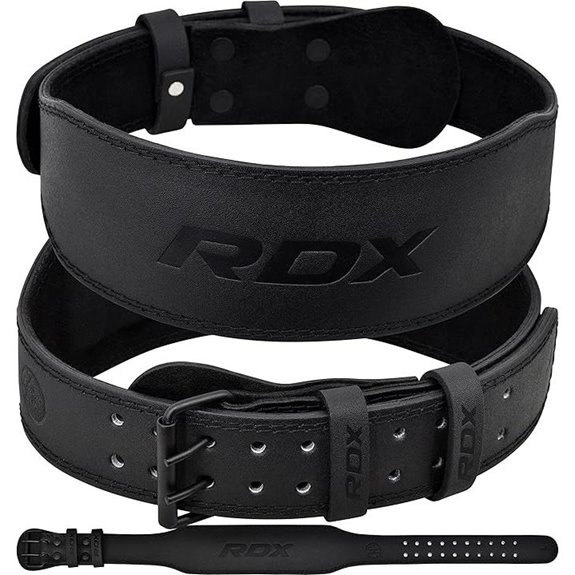 RDX Leather Weightlifting Belt with Lumbar Support